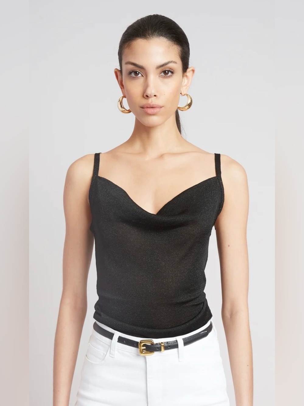 BNWT Elie Tahari Black Metallic Knit Cami size S, $198